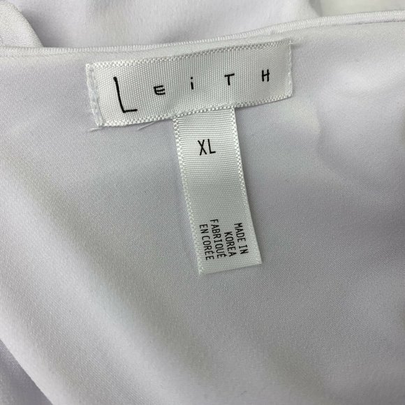 Leith Body Suit XL White Flutter V Neck V Back - Picture 6 of 7